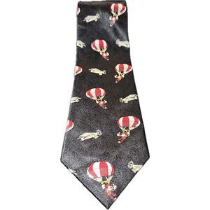 Walt Disney Mickey Mouse Unlimited Men's Neckwear-Mickey w/‎ parachute- Black